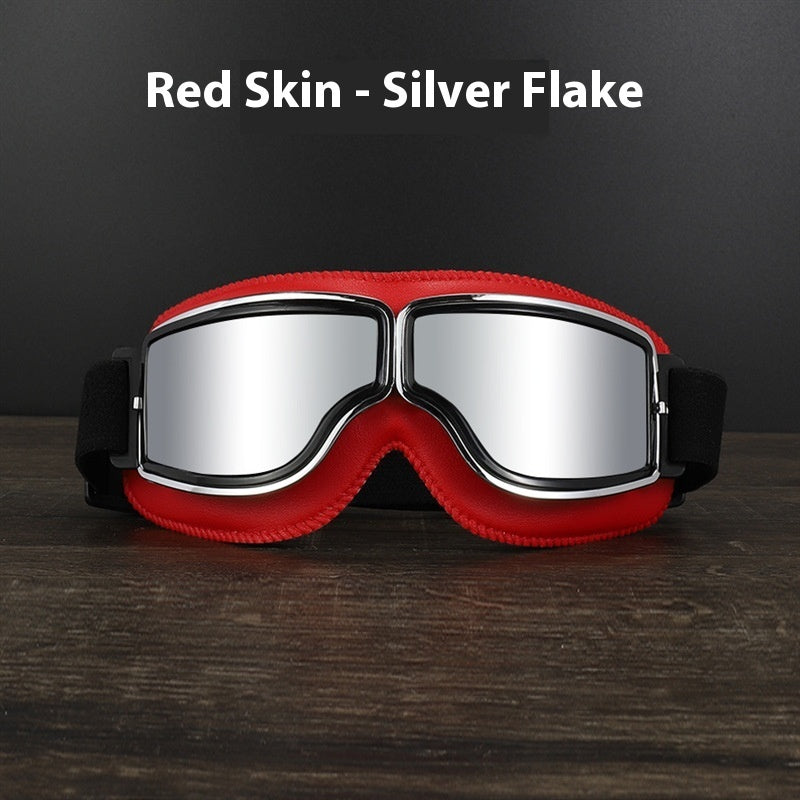 Windproof motorcycle goggles - protection against sand, debris, and UV glare.