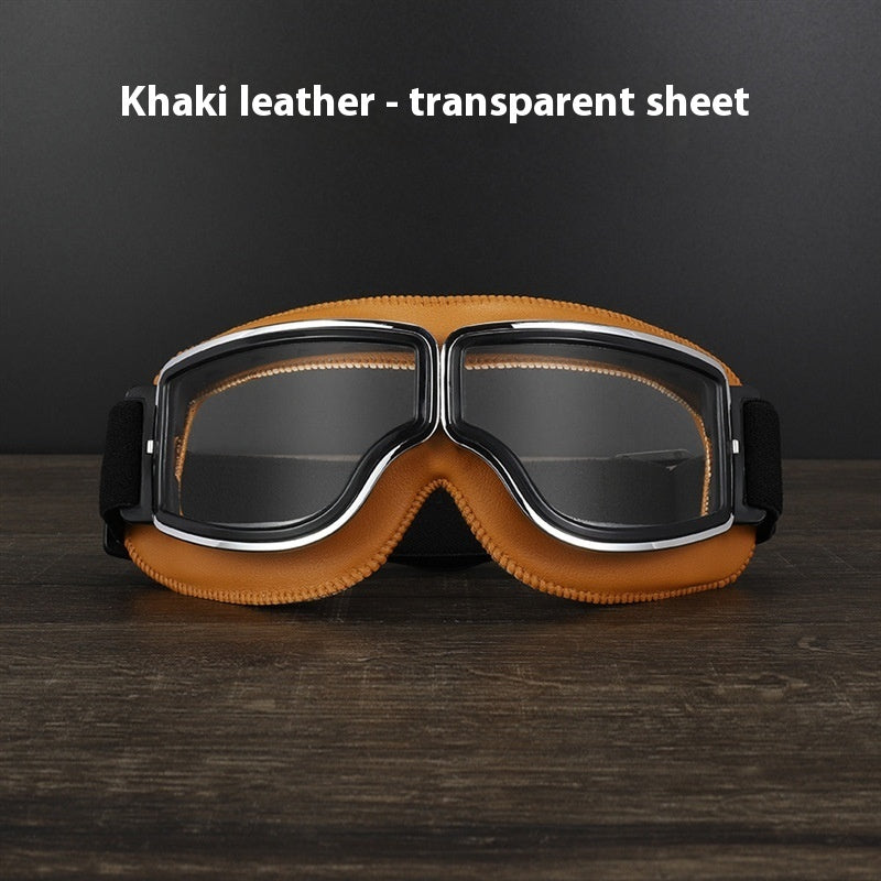 Windproof motorcycle goggles - protection against sand, debris, and UV glare.