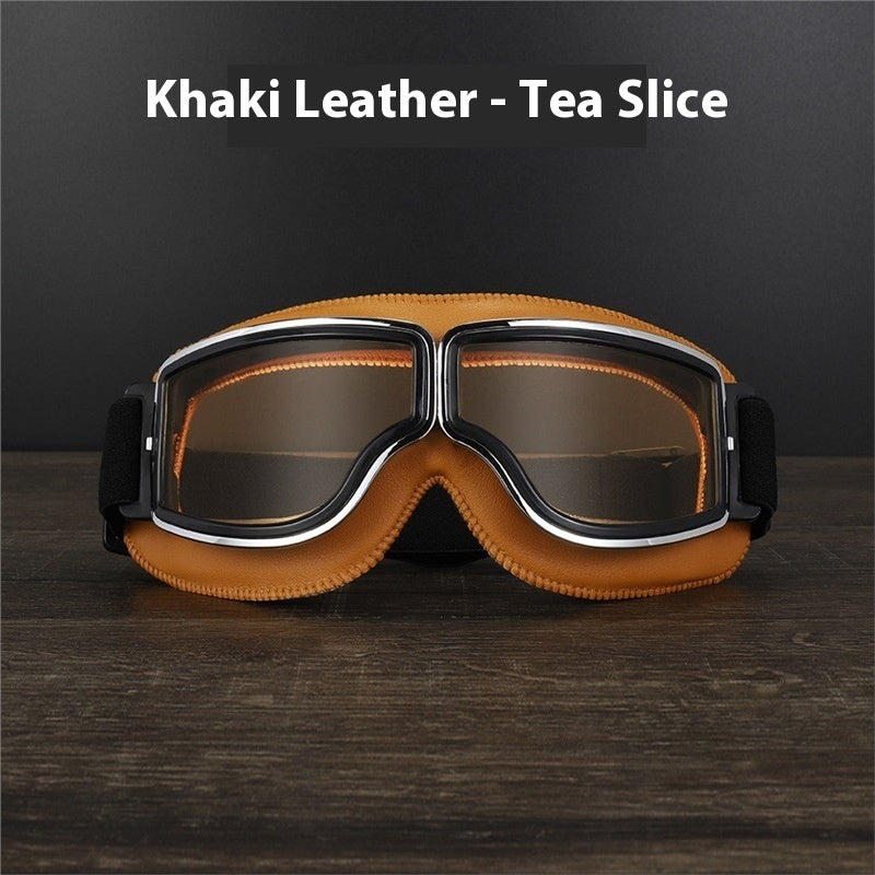 Windproof motorcycle goggles - protection against sand, debris, and UV glare.