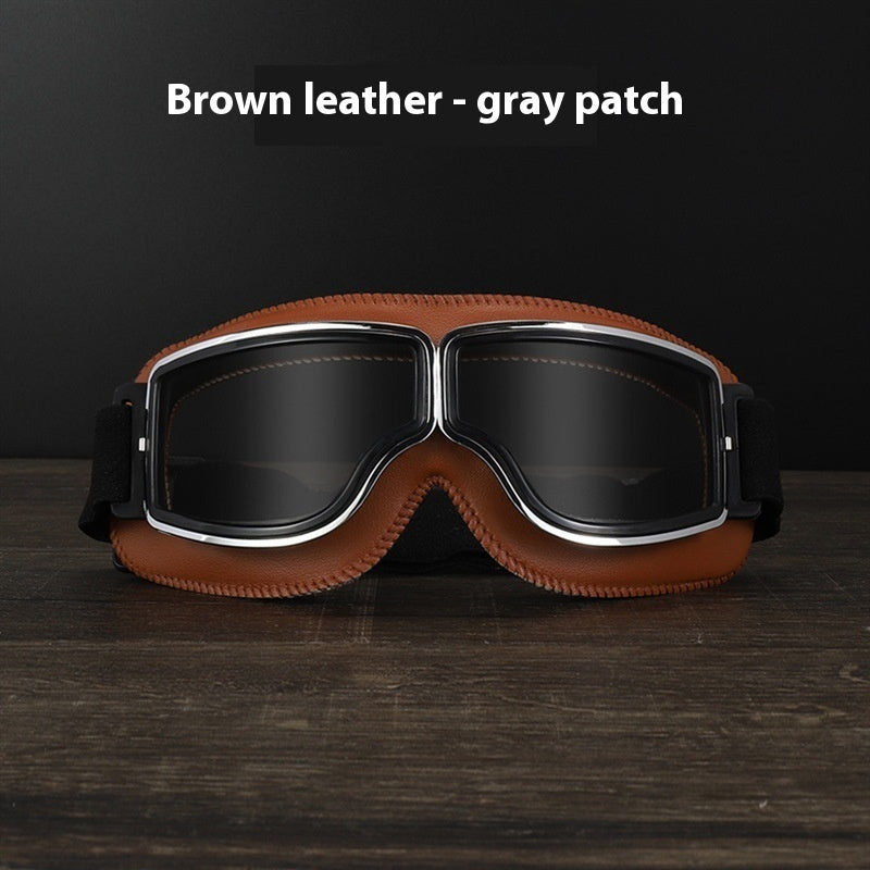 Windproof motorcycle goggles - protection against sand, debris, and UV glare.