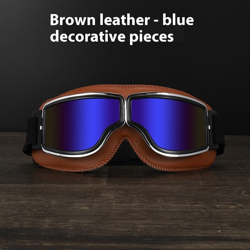 Windproof motorcycle goggles - protection against sand, debris, and UV glare.