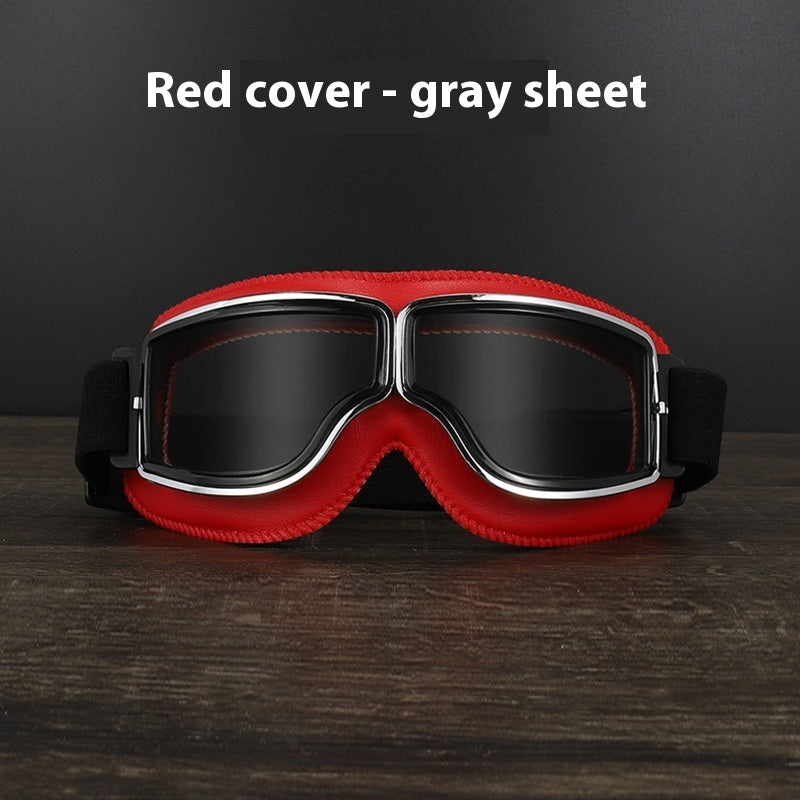 Windproof motorcycle goggles - protection against sand, debris, and UV glare.